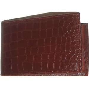  100% Leather Bi fold Mens Wallet Burgundy #5582_BD Office 