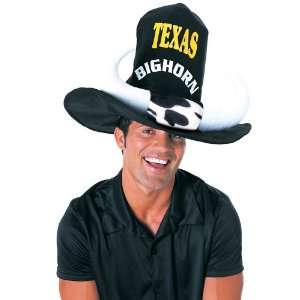  Black Oversized Cowboy Hat with Horns: Toys & Games