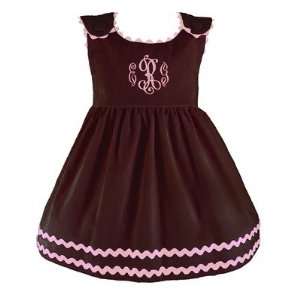  Princess Linens 6009BP Bon Bon Corduroy Dress in Brown 