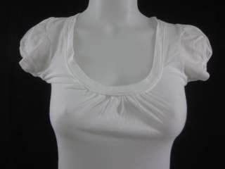 MADE White Cotton Short Sleeve Shirt Top Sz M  