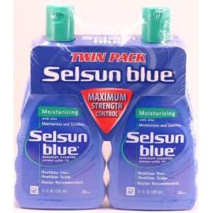 Selsun blue dandruff shampoo moisturizing with aloe (2 bottles of 11 