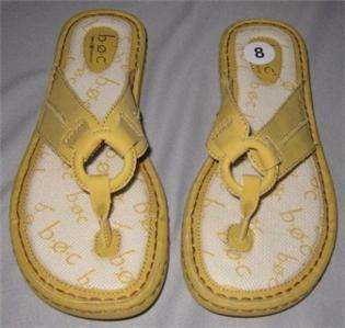 BOC Born Concept Sandals Thongs Flip Flop Yellow 8 NEW  