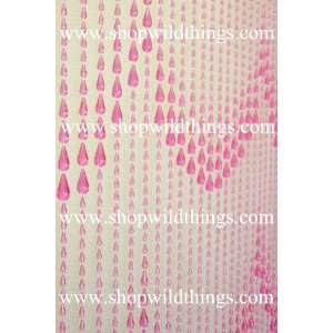    Raindrops Pink Non Iridescent Beaded Curtain