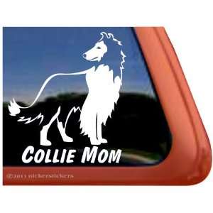  Collie Mom ~ Scottish Collie Dog Vinyl Window Decal 