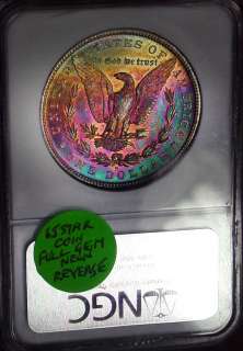 1880 s NGC MS65 Gem Rainbow Toned Morgan Dollar N/R  