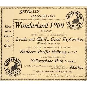   Yellowstone Lewis Clark Rail   Original Print Ad
