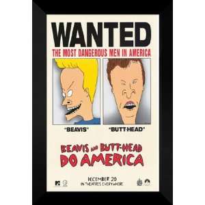 Beavis & Butthead Do America 27x40 FRAMED Movie Poster 