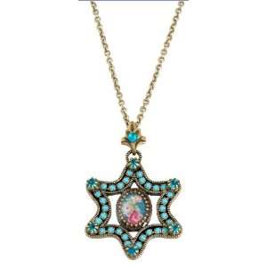 Victorian Style Michal Negrin Star of David Pendant Decorated with 