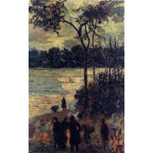  Oil Painting Fire by the Water Paul Gauguin Hand Painted 