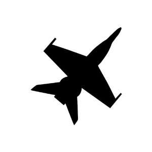  Jet Fighter Plane BLACK vinyl window decal sticker: Office 