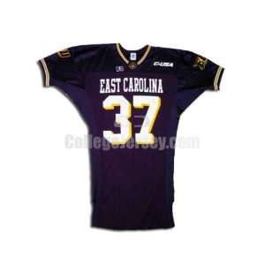   37 Game Used East Carolina Russell Football Jersey