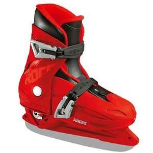 : Roces MCK Jr. Adjustable Ice Skates Boys Hockey   Red   Size junior 