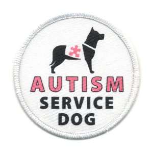   SERVICE DOG Pink Medical Alert 4 inch Sew on Patch 