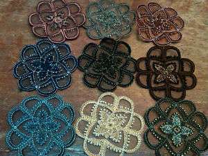 Embroider Sheer CELTIC DESIGN GLASS BEADS 2.75 1pc  