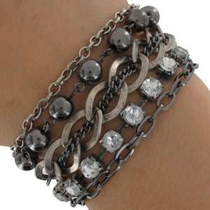 Bracelet Multistrand Chain Rhinestone Chunky New  