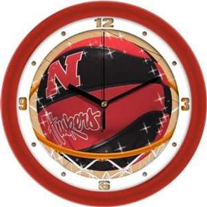  Nebraska Cornhuskers NCAA 12In Slam Dunk Wall Clock 