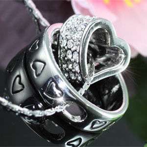 necklaces pendants pendants themed heart love crystal bread crumb link 