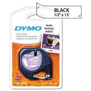  DYMO   LetraTag Plastic Label Tape Cassette, 1/2in x 13ft 