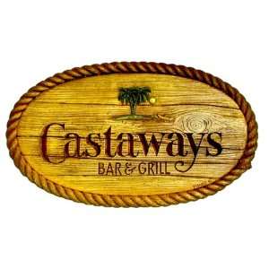 Castaways Bar and Grill wall sign for Nautical decor:  Home 