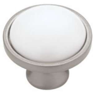  Brainerd 86008 White Ceramic Insert Knob 1.38