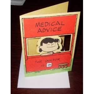   Lucy Mood Booth Large Get Well Greeting Card   The Doctor Is In
