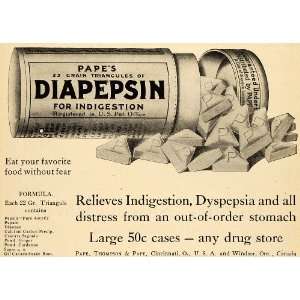   Diapepsin Pill Remedy Indigestion   Original Print Ad