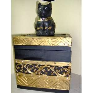 Fat Black Cat Wood Box