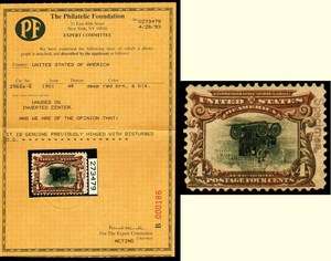 US Stamp Scott 296a Center Inverted Error Mint OG VF PF Certificate 