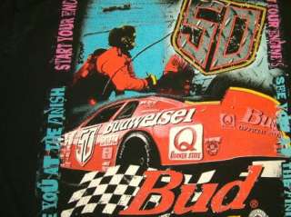BUDWEISER RACING t shirt 1998 50th ANNIVERSARY NASCAR L  