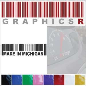 Sticker Decal Graphic   Barcode UPC Pride Patriot Made In Michigan MI 