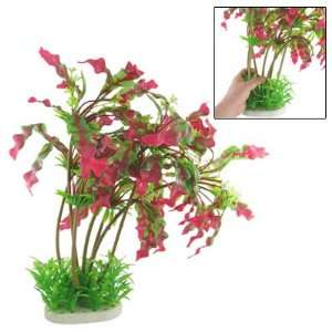  Como Free Standing Red Green Fade Plastic Leaf Plants 