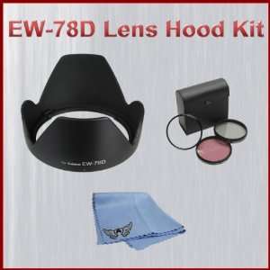  EW 78D Lens Hood for Canon EF 28 200mm f/3.5 5.6 SLR Lens + Lens 