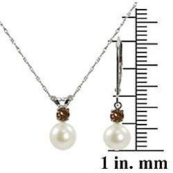 Pearls For You FW Pearl and Garnet Jewelry Set  