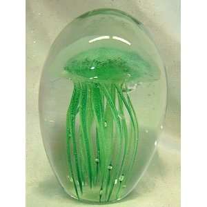   in the Dark Hand Blown Glass Jellyfish Paperweight