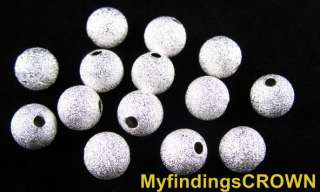 20 pcs Silver plate stardust spacer beads 14mm  