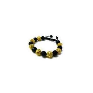  Black and Yellow Shamballa bracelet 