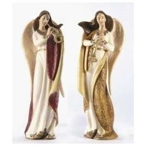  Pack of 4 Trumpeting Angels Christmas Figure Decorations 