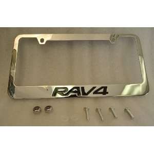   Chrome Metal License Plate Frame with Logo Screw Caps: Automotive