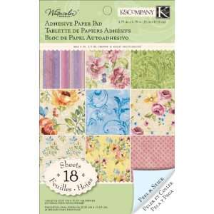  K&Company Watercolor Bouquet Adhesive Paper Pad Arts 