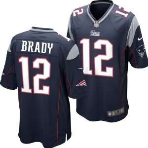 New England Patriots Tom Brady #12 Toddler Replica Game Jersey (Navy 