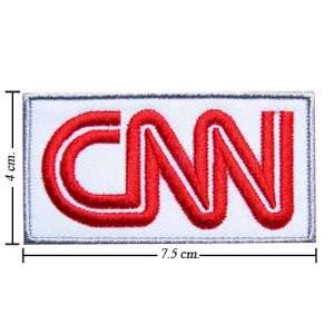 3pcs CNN Cable News Network Logo Embroidered Iron on Patches Kid Biker 