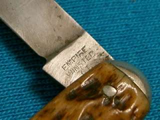   EMPIRE WINSTED CT PEACH SEED BONE PEN KNIFE KNIVES POCKET MANICURE OLD