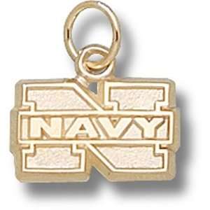  US Naval Academy N Navy 5/16 Pendant (Gold Plated 