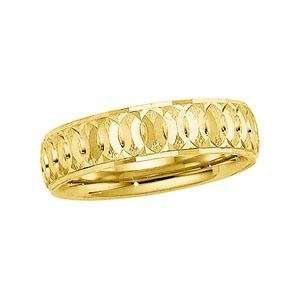 Circle Pattern Comfort Fit (6.00 mm) in 14k Yellow Gold