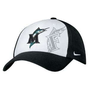 Nike Florida Marlins Black Ligature Swoosh Flex Fit Hat:  