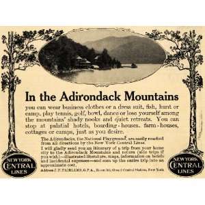   Ad Adirondack Mountains New York Central Lines   Original Print Ad