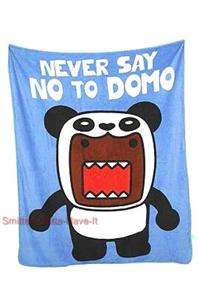 DOMO Kun New Large NEVER Say No To DOMO Panda Fleece BLANKET Monster 