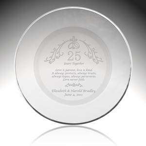  Holy Union Personalized 25th Anniversary Plate with Silver 
