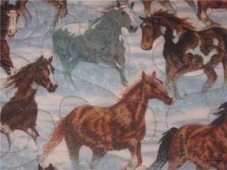 Handcrafted Table Runner Horses Western Cowboy Decor  