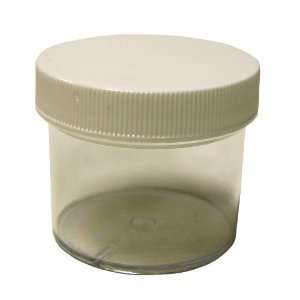 Vestil JAR 2 Wide Mouth Jar with Natural Cap, Clear, Polystyrene, 2oz 